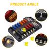 Fuse Box With Negative Bus Blade Fuses Holder Block LED For Car Boat Truck EOA