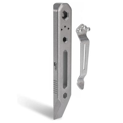 EDC ломик KeyUnity, титановый, с клипсой, KR00, мини-гвоздодер, многофункциональный резак для картона, инструмент для отжима, мини-мультитул, стеклобой, портативный E