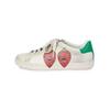 Gucci ACE Коровья кожа Низкие стильные скейтбордические кроссовки Женские Белые Потертые 703816 AYO10 9660