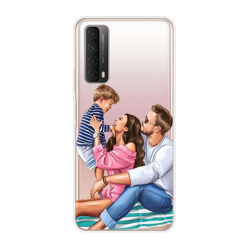 Мягкий чехол для телефона для семьи, мамы и папы, для Huawei Y9S Y6S Y8S Y9A Y7A Y8P Y7P Y5P Y6P Y7 Y6 Y5 Pro Prime 2020 2019