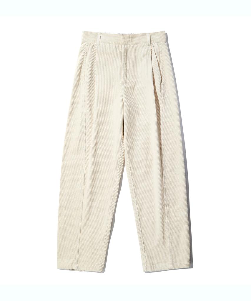 DTHIRTYONE Curved Corduroy Pants_Cream