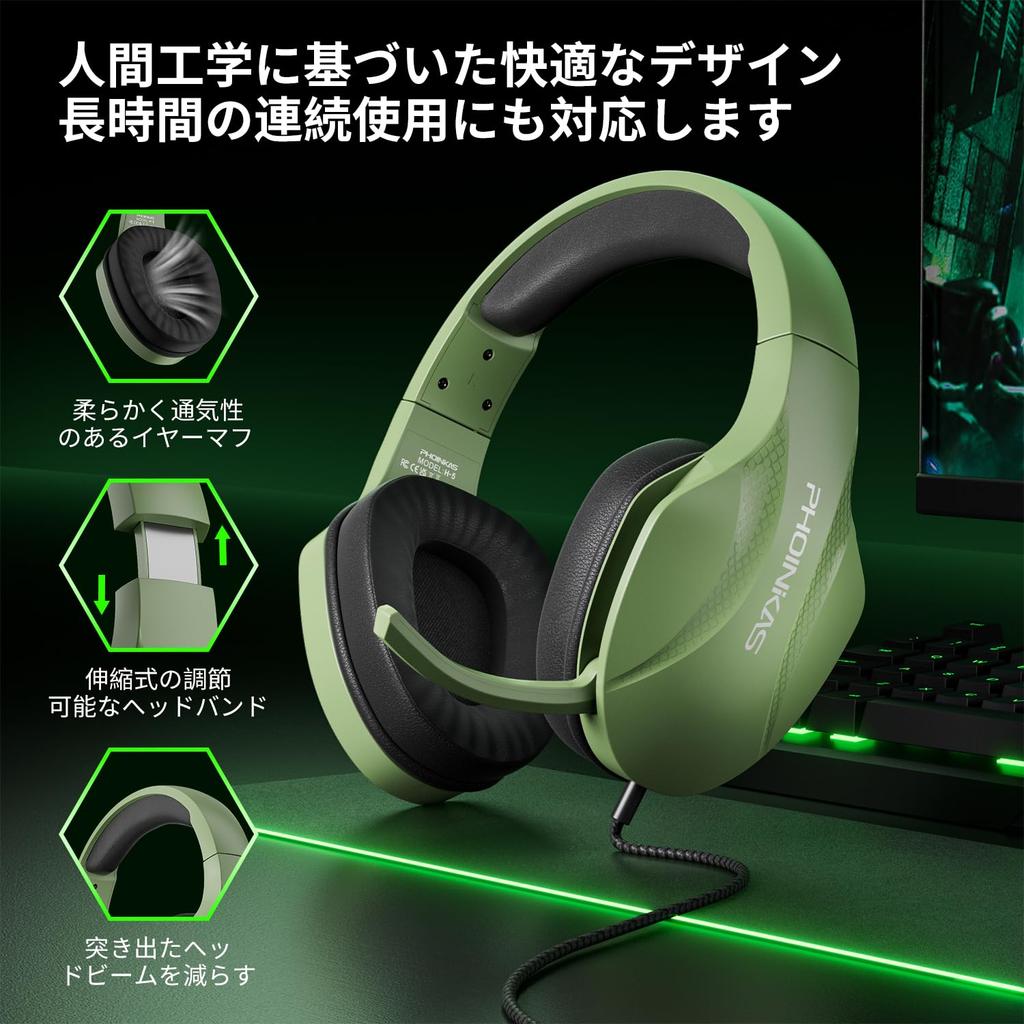 YOTMS Gaming Wired PS5 Headphones with Noise for Deep Xbox Blue [Authentic] Headset, PS4, Headphones, Mic, Cancelling, One-Click Mute, FPS, PC,