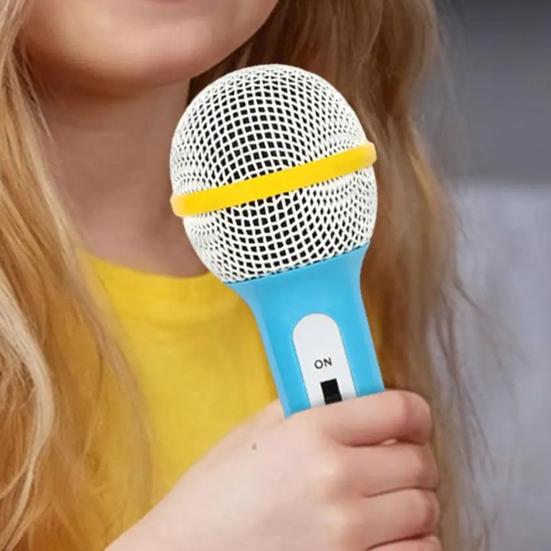 Игрушечный сценический микрофон Образовательный игрушечный микрофон для детей Реалистичный легкий пластиковый Ролевая игра Пение Ведение интервью Подарок для детей