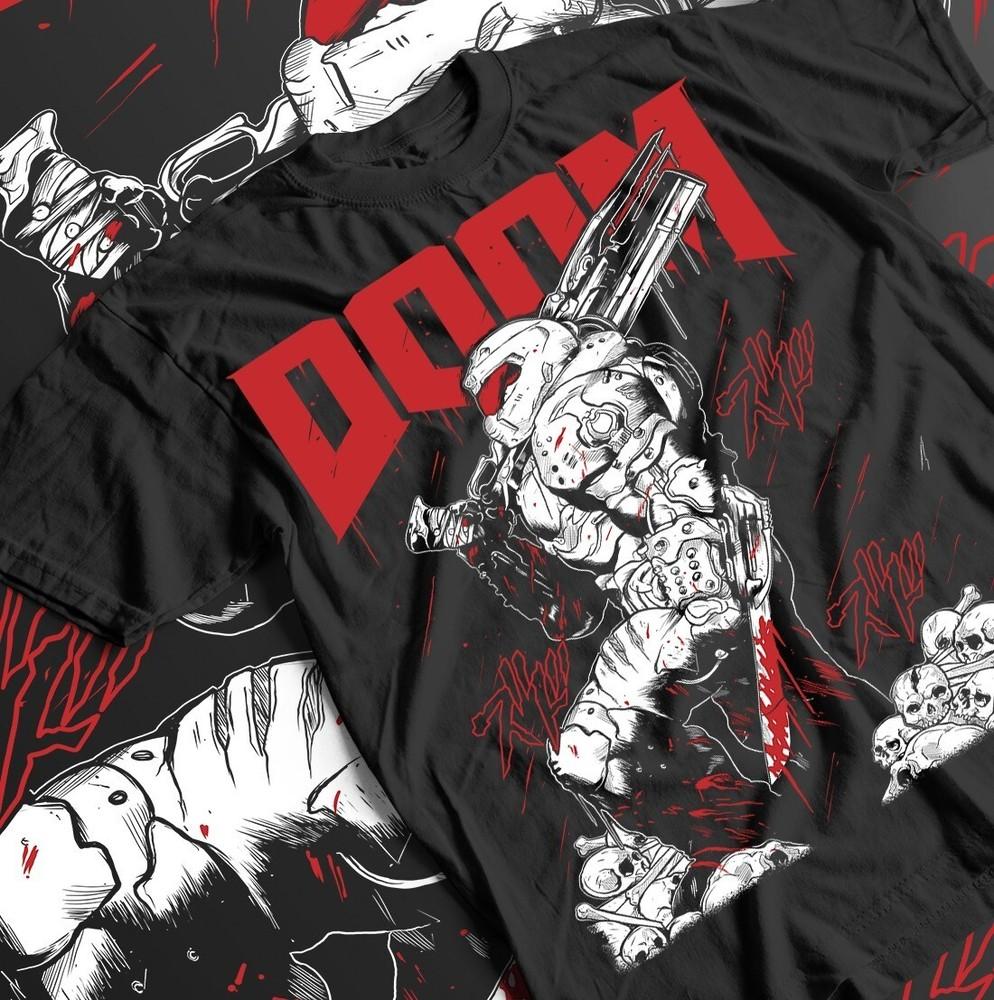Премиальная унисекс футболка OG D00M Slayer, Подарок для геймера, Игровая футболка, Одежда для фаната Doom,