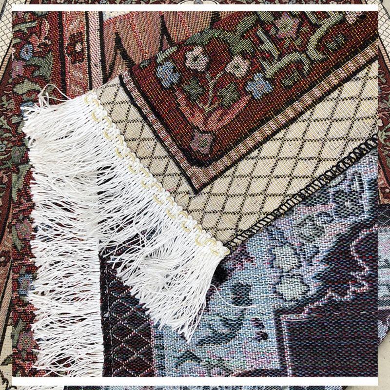 Мусульманский коврик для поклонения, молитвенное одеяло с сумкой для хранения, дорожный коврик из синели с кисточками, исламское украшение для Ид, исламский ковер, портативный