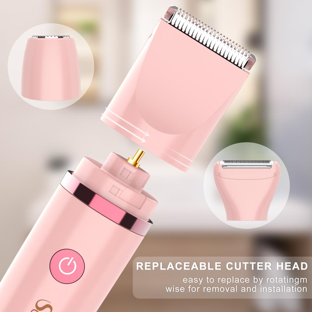 Женские электрические бритвы для удаления волос на лице для женщин, безболезненный триммер для волос на ногах