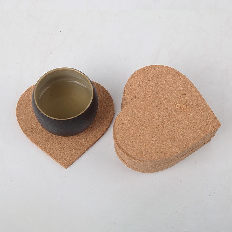 Круглая противоскользящая пробковая подставка под стакан с простым печатаемым узором для офиса или журнального столика