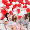 Red White Birthday Party Balloon Arch Red Confetti Balloons Garland Kit Baby Shower Wedding Anniversary Graduation Decoration