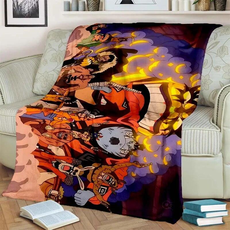 Цельное легкое фланелевое одеяло из японского аниме, универсальное одеяло для праздничного подарка, теплые и мягкие одеяла на все сезоны