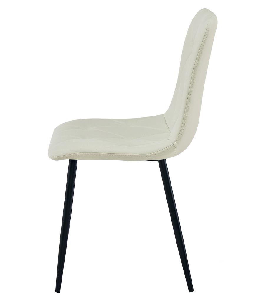 LIBRA chair - beige fabric / black legs x 2