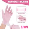 S/M/L Light Pink Nitrile Gloves Latex Free Powder Free Waterproof Dirt Proof Gloves for Kitchen Bathroom Cleaning