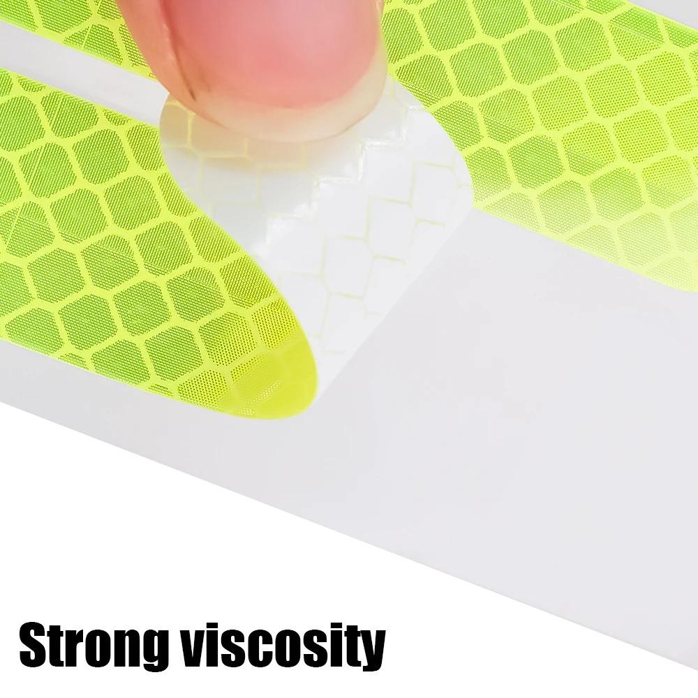 8PCS Safety Warning Reflective Stickers Reflect All Light Sources Car Parts  Motorcycle