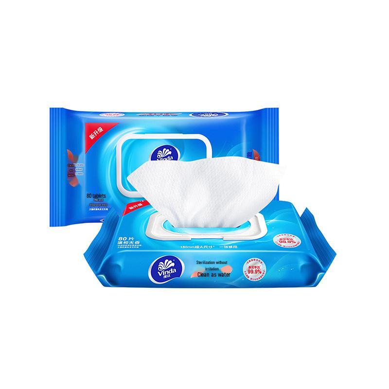 Vinda Disinfecting Pop-Up Wipes, 80-Pack with Lid, Family Size (VW1028)