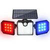 Aolyty Solar Motion Sensor Lights - IP65 Waterproof Solar Strobe Wall Lights - Bright White/Red & Blue Flashing for Garden, Patio, Yard & Front Door