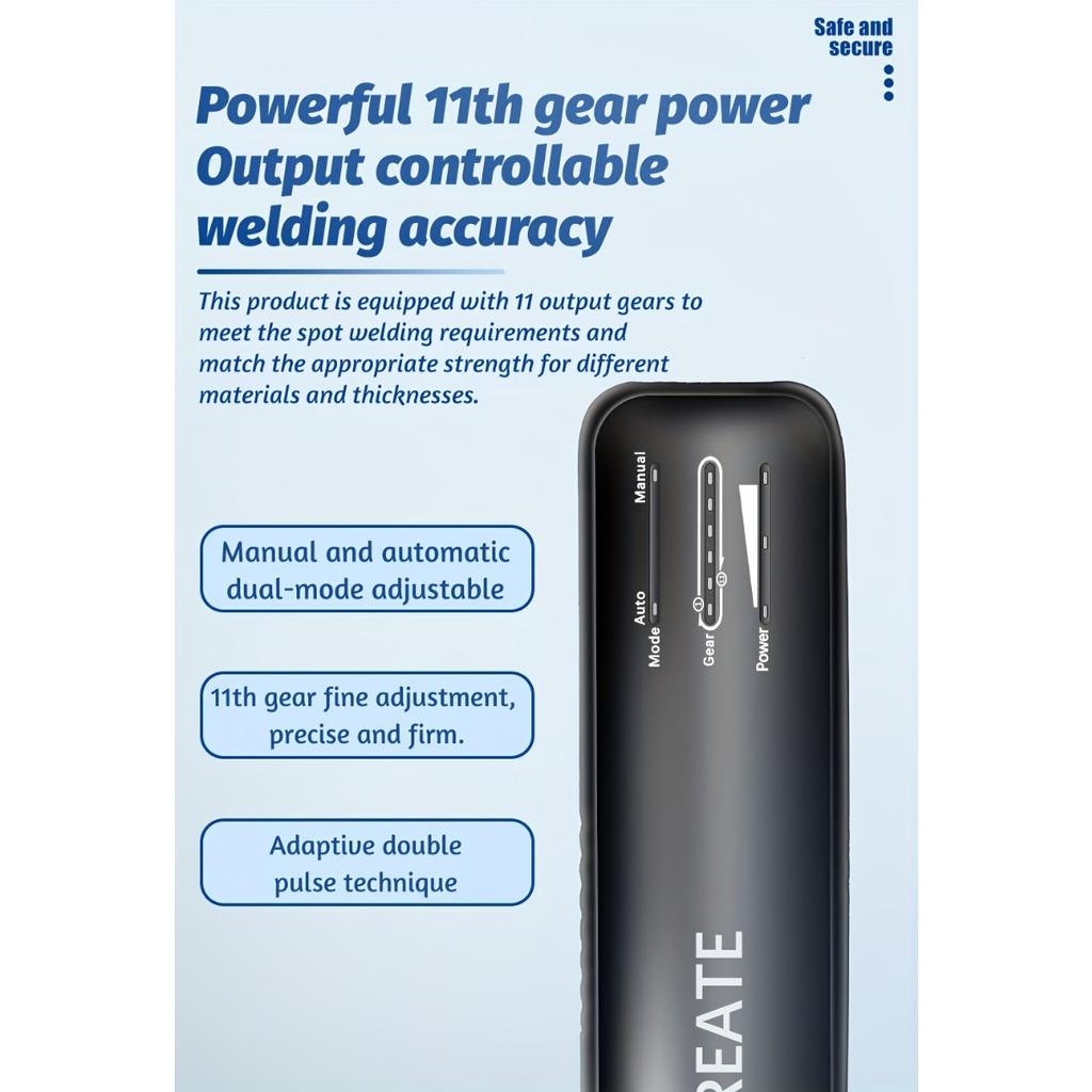 Портативный точечный сварочный аппарат с ЖК-дисплеем, 99 передач, регулируемый ручной точечный сварочный аппарат с автоматическим и ручным режимами, портативный мини-аппарат для точечной сварки на аккумуляторе 18650