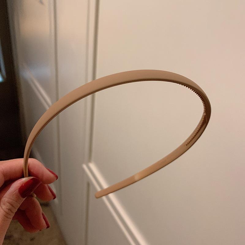 Модные повязки для волос для женщин, ободок, разноцветные однотонные, нескользящие, с тонким краем, повязка на голову, обруч для волос для девочек, повязка для волос, аксессуары для волос