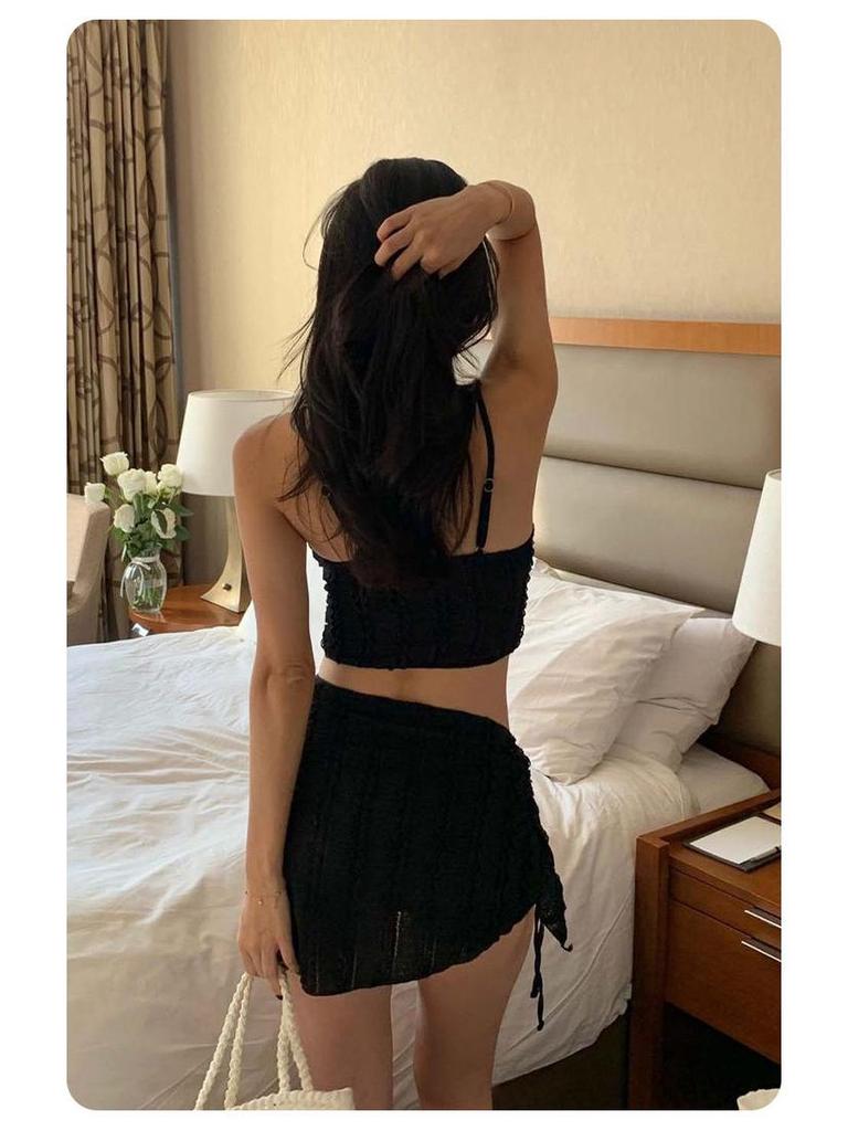 Новый корейский комплект бикини-трикини для маленькой груди: Стиль Pure Desire с майкой с оборками