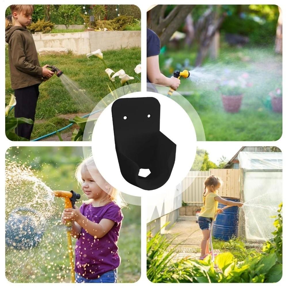 Wall Mounted Hose Head Placement Rack Plastic Hose Nozzle Holder Garden Tool Storage Holder