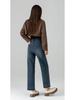 360 High Waist Cropped Straight Leg Cane Denim Jeans For Women - Versatile Casual Style