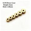 5Pcs/Lot 0.3M Brass Gear 10/11/12/13/15 Teeth Height 4mm Mini Spur Pinion Mechanical Bore Hole Aperture 2mm 1.98mm 1.5mm 1.48mm