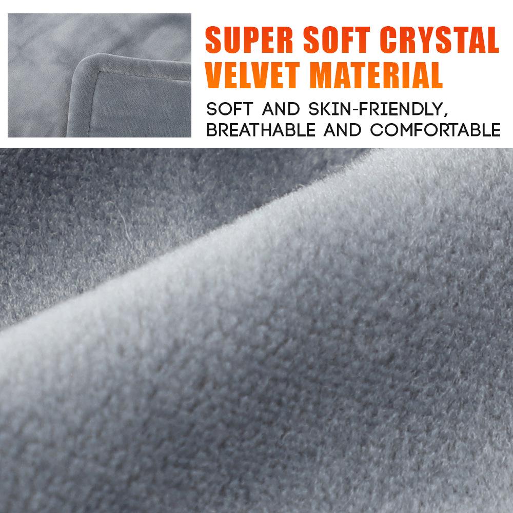 Трансграничный электрический греющий шарф 60x90см: 3-скоростной таймер, 10 уровней нагрева, защита плеч/шеи/талии, многофункциональное тепло.