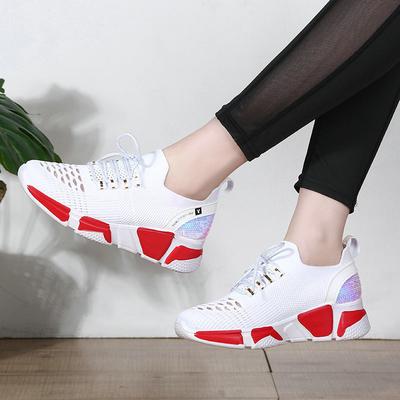 Весенне-летние полые туфли для танца «шаг призрака», женские туфли для народного танца, обувь на мягкой подошве для ходьбы, танцевальная обувь, сетчатые танцевальные туфли