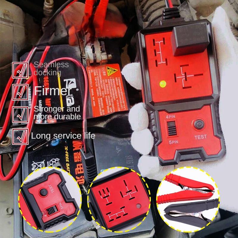 Автомобильный электронный релейный тестер, проверка автомобильного аккумулятора, светодиодный индикатор, универсальный тестер автомобильных реле 12 В, автодиагностика