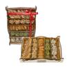 Турецкие традиционные пять частей смешанных ароматизированных сухофруктов в деревянной коробке 450 гр