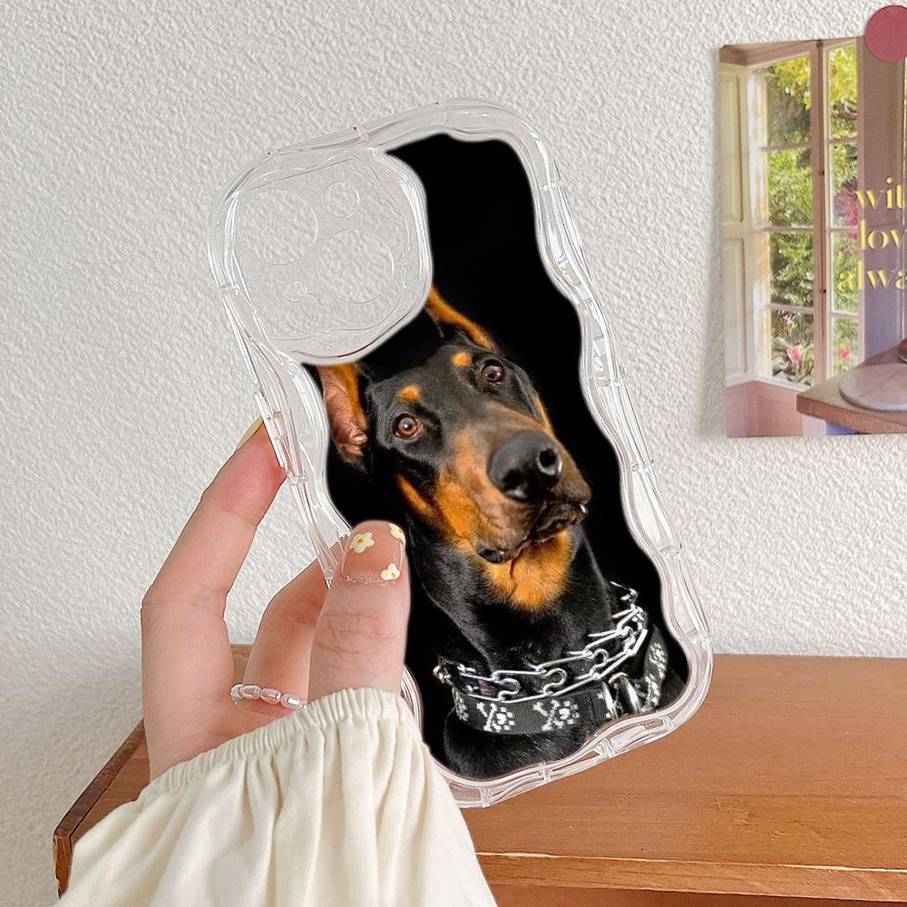 LZ14 Dog Doberman Animal Art Прозрачные мягкие волнистые чехлы для телефонов для Xiaomi 11 Lite Redmi Note13 12 8 Pro 9 12C A3 Infinix Smart 8 Tecno Защитная задняя крышка