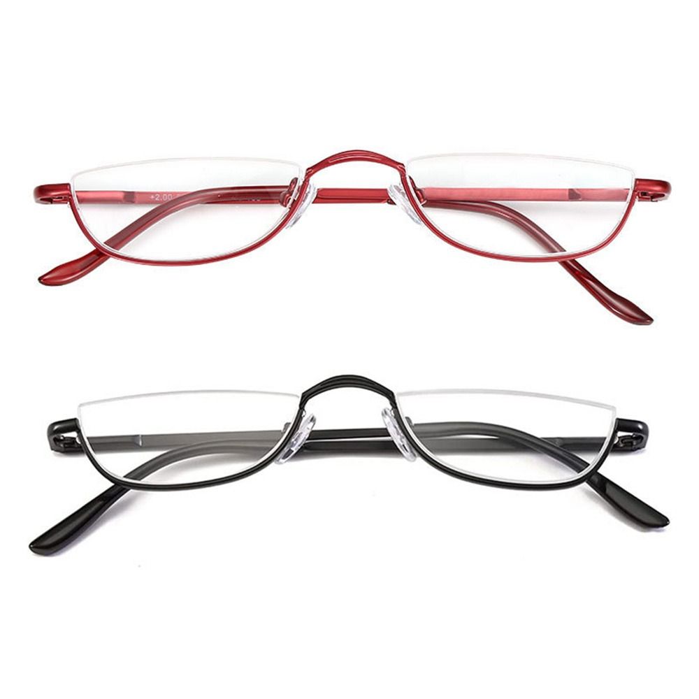 Frame Ultra Light Resin Reading Glasses +1.00~+4.0 Diopter Eyeglasses Half Moon Reading Glasses