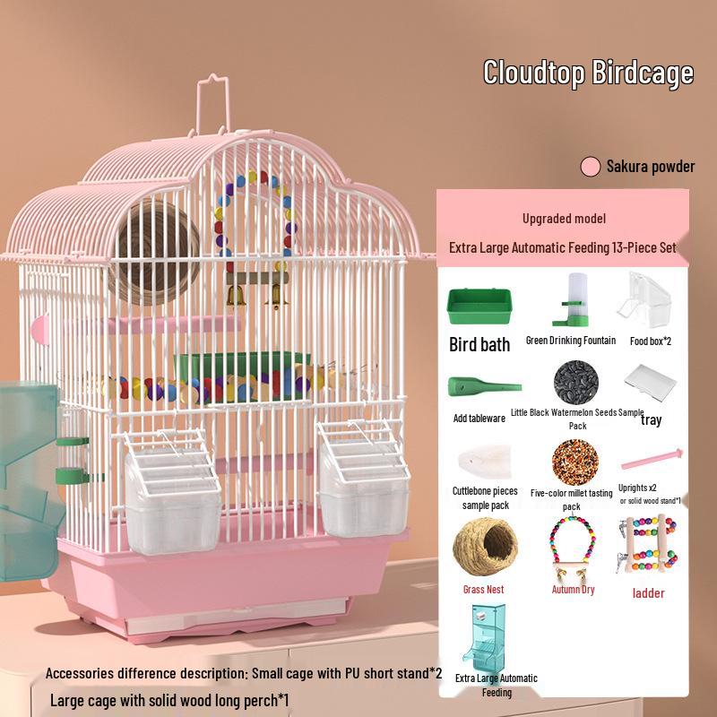 Новая Экологическая Птичья Вилла: Маленькая клетка для попугаев, например, для кореллы, ожерелового попугайчика, волнистого попугайчика, жемчужного