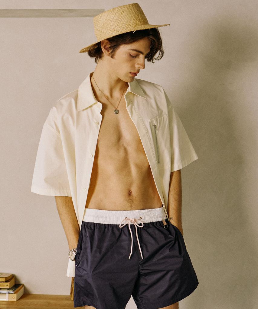 PADO SEOUL Oversized Short Sleeve Shirt Ivory