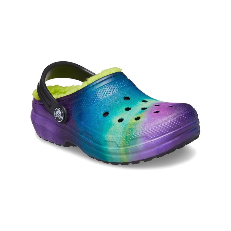 Crocs Классические сандалии на деревянной подошве с подкладкой, невероятно удобные, повседневные, детские сандалии, синие, зеленые, фиолетовые 207322-0GU