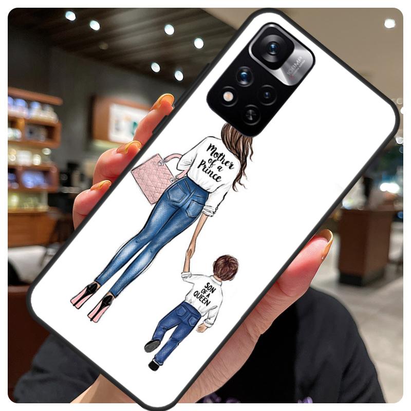 Супермама Девочка Мальчик Сын Дочь Чехол Для Redmi Note 12 Pro Чехол Для Redmi Note 10 8 9 11 Pro 8T 9S 10S 11S 12S 9C 10C 12C