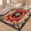 Persian Style Living Room Carpet Nordic Retro National Style Carpet Floor Cushion Sofa Rug for Farmhouse Home Office Decor