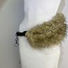 Rhinestone Furry Waistband Y2K Plush Waist Belt Fashion Leather Fur Belt  Daily