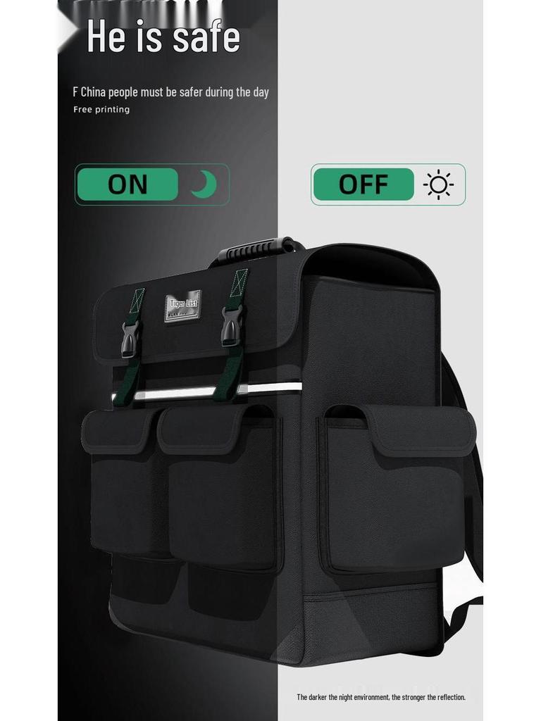 Electrician's Multifunctional Durable Canvas Tool Backpack