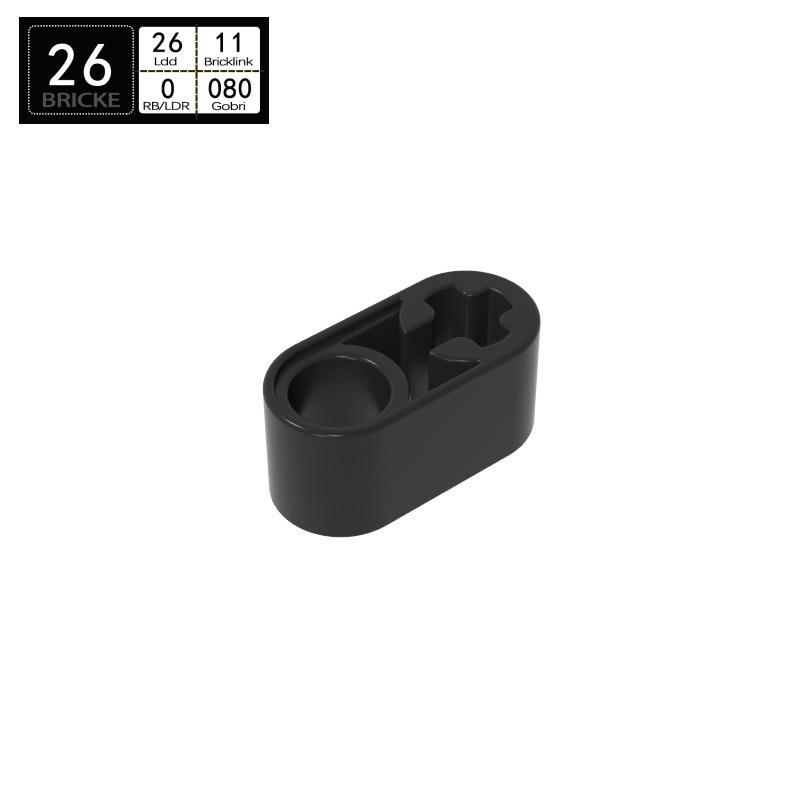 BRICKE 1x2 Brick with Axle Hole Arm, Compatible with LEGO 60483, 40147, and 74695 Building Blocks.