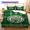 Celtic FC Logo Pattern Bedding Set Quilt Cover Pillowcase Home Decor Gift (1 * duvet cover + 2 * pillowcase, without core)