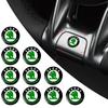 14MM Remote car key  aluminum badge, decorative sticker For Skoda Octavia MK 2 3 A7 Fabia Karoq Kodiaq Superb Rapid Kamiq Scala