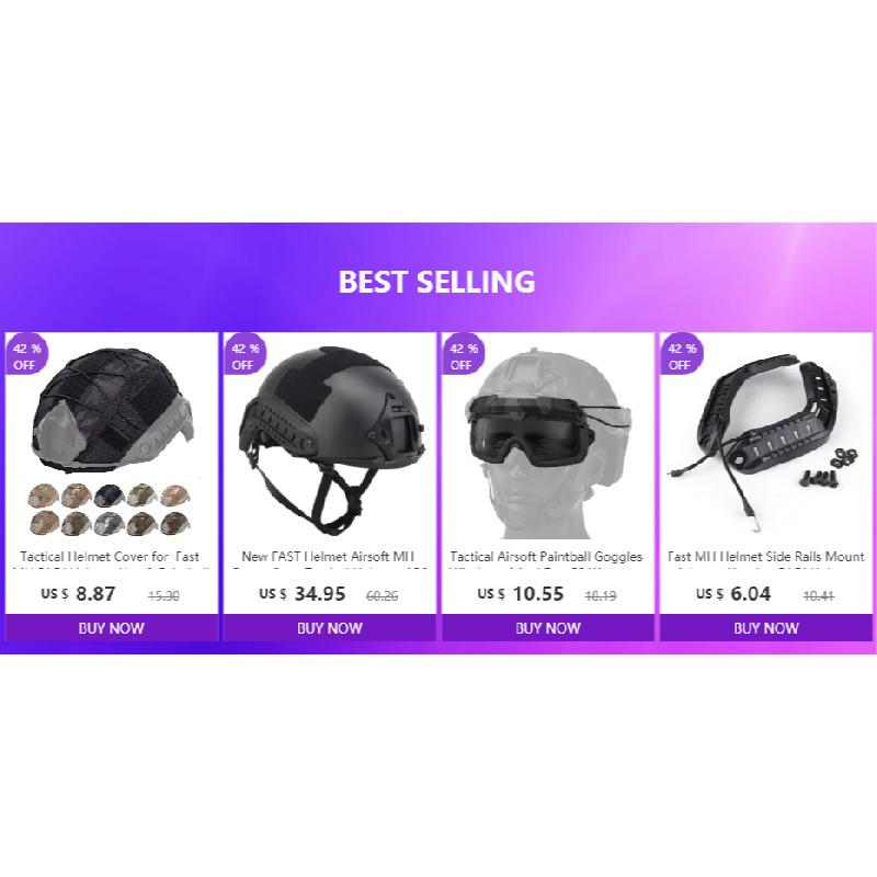 Tactical Fast Helmet Airsoft CS Game Helmets Outdoor Sports Hunting Shooting Paintball Head Protective Gear