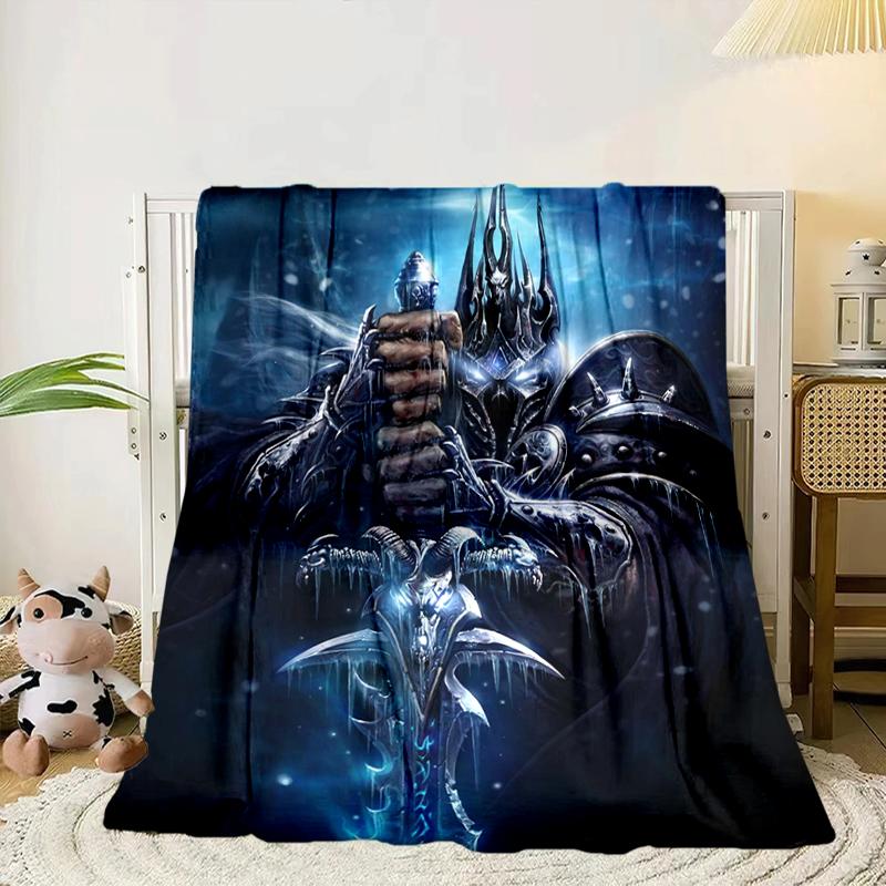 Warcraft game Blanket Flannel Blanket for bed, sofa, Camping, Hiking, Picnic Essentials, gift for family Fan gifts
