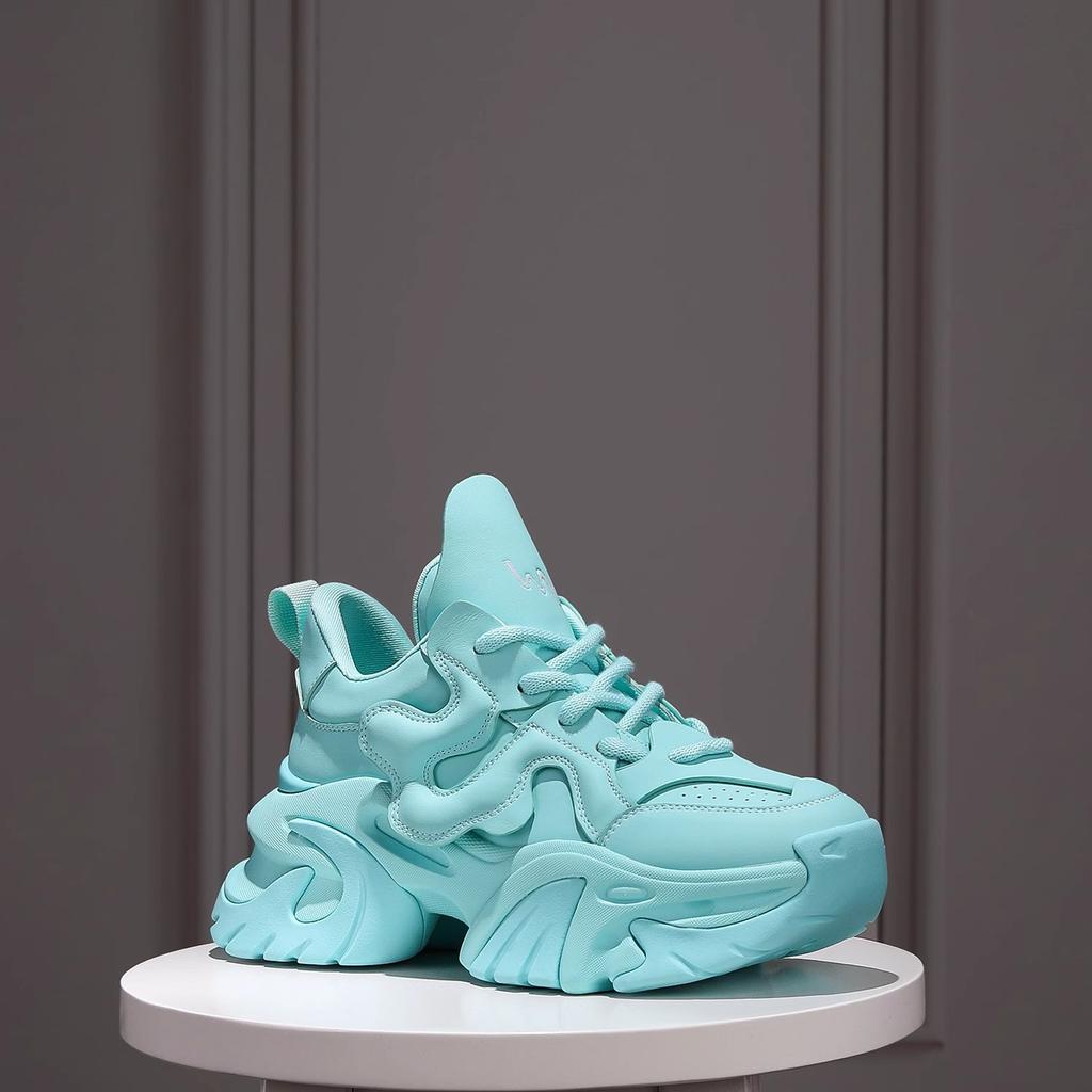 Женская весенне-летняя повседневная спортивная обувь с толстой подошвой и увеличенной сеткой