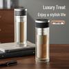 RELEA Double-Layer Glass Tea Infuser Bottle