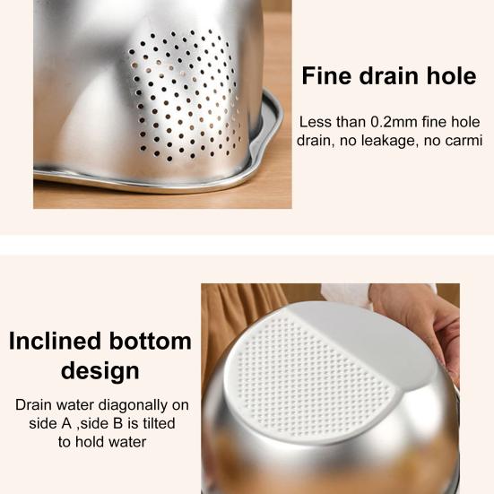 Ситечко для мойки риса из нержавеющей стали, чаша для быстрого дренажа, чаша для мытья риса, сито для риса, дуршлаг, сито для фруктов и овощей, кухонные инструменты