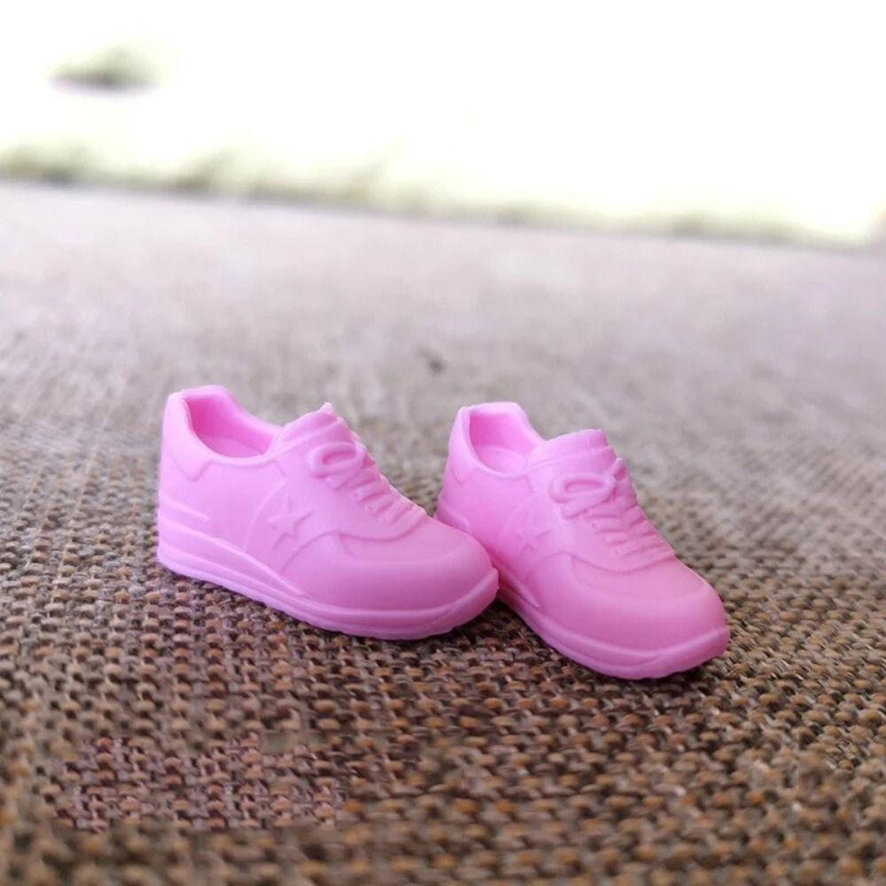 Однотонная кукольная обувь 1/6, повседневная обувь для куклы из ПВХ с круглым носком, 2 см, подходит для длины стопы 2 см