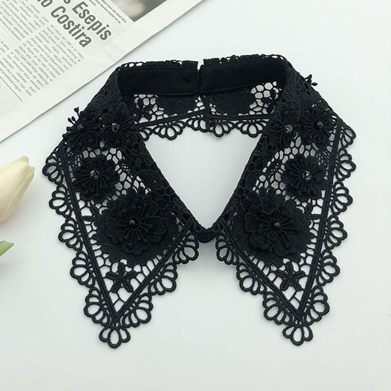 Beading Fake Collar Women Elegant Diamond Detachable Collars for Woman False Shawl Shoulder Wrap Lapel False Collars Woman Tie