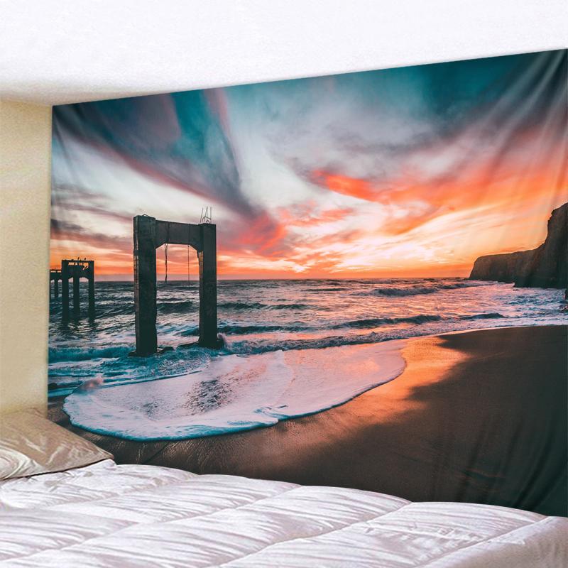 Tropical Beach Tapestry Nordic Style Starry Sky Tapestry Tapestry Bedroom Psychedelic Tapestry