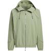 Fustl Woven Logo Print Striped Pattern Sports Casual Hooded Jacket Men Jacket Tent-Green JI8741