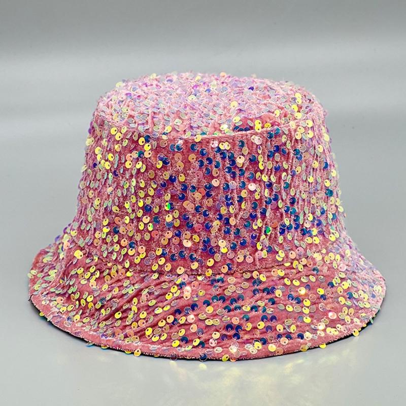 Для шляпы-ведра с пайетками Dazzle Color, многоцветной, подходящей ко всему, шляпы-ведра с широкими полями, крутой летней дышащей рыбацкой кепки, унисекс